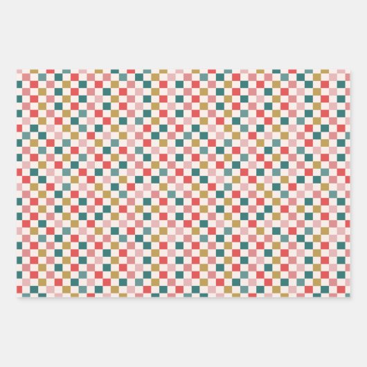 Retro kleurrijk vakantie inpakpapier (Voorkant 2)