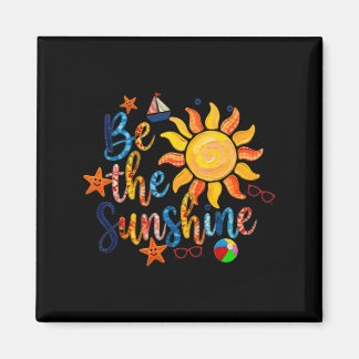 Retro Kleurrijk Wees De Zon Grappige Zomer Vibe Magneet