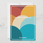 Retro Kleurrijke  Abstracte Kunst Bedankkaart (Achterkant)