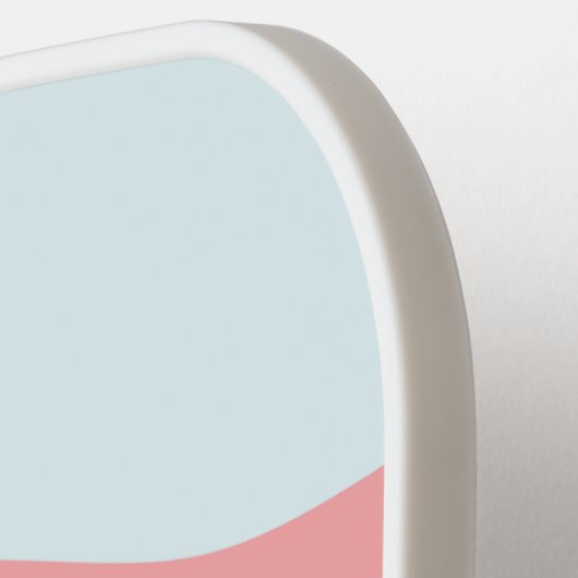 Retro Kleurrijke Blauwe Groovy Lines Beach Sunrise Pickleball Paddle (Links Detail)