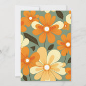 Retro Kleurrijke Bloemen Bruiloft Save The Date (Achterkant)