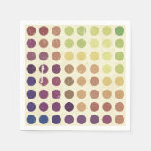 Retro Kleurrijke Cirkels Papieren servetten (Voorkant)