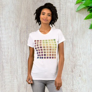 Retro Kleurrijke Cirkels Vrouwen T-shirt