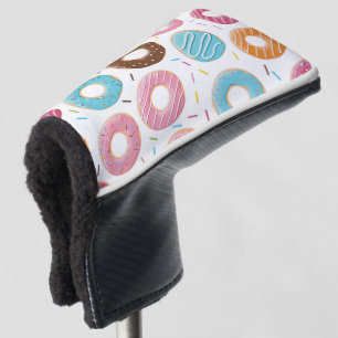 Retro Kleurrijke Donut Patroon Minimalistische Leu Golfheadcover