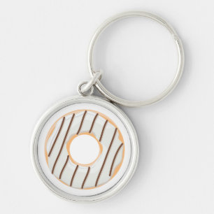 Retro Kleurrijke Donut Patroon Minimalistische Leu Sleutelhanger