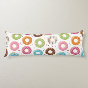 Retro Kleurrijke Donut Patroon Minimalistische Pre Lichaamskussen