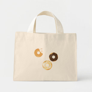 Retro Kleurrijke Donut Patroon Minimalistische Pre Mini Tote Bag