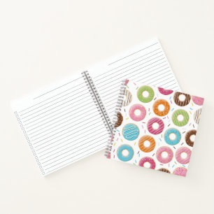 Retro Kleurrijke Donut Patroon Minimalistische Pre Notitieboek