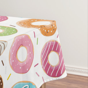Retro Kleurrijke Donut Patroon Minimalistische Pre Tafelkleed