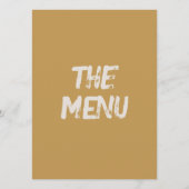 Retro Kleurrijke Funky Bold Moderne Unieke Bruilof Menu (Achterkant)