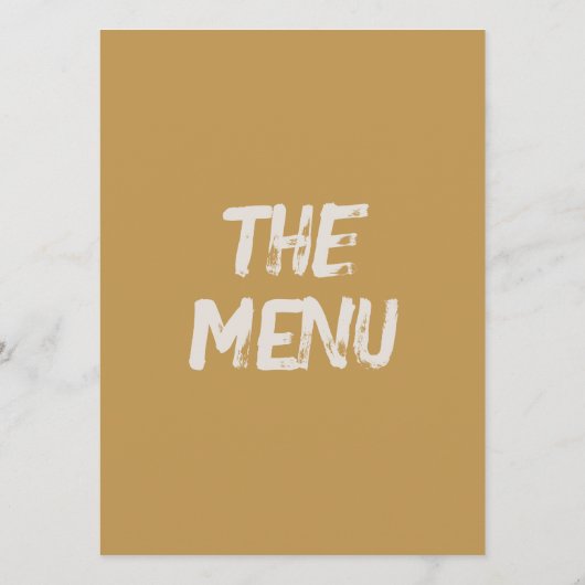 Retro Kleurrijke Funky Bold Moderne Unieke Bruilof Menu (Achterkant)