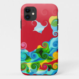 Retro Kleurrijke Grafische Ontwerp van de iPhone 11 Hoesje