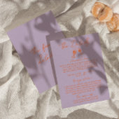 Retro Kleurrijke Hand Getrokken Heldere Huwelijksd Informatiekaartje