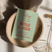 Retro Kleurrijke Hand Getrokken Pastel Funky Fun W Save The Date