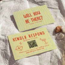 Retro Kleurrijke Hand Getrokken Unieke QR Code Huw