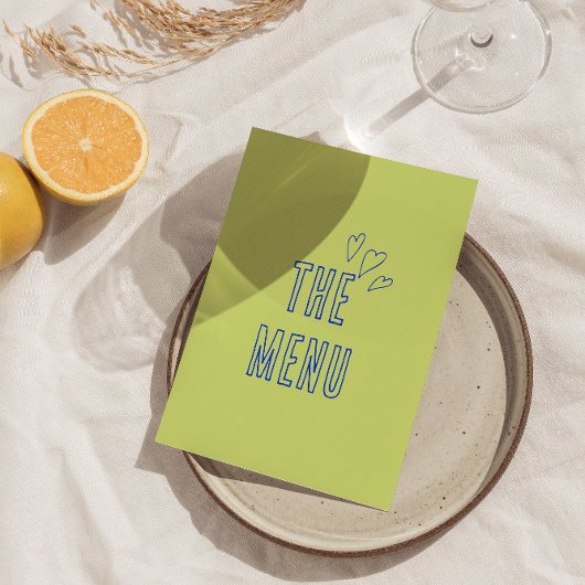 Retro Kleurrijke Heldere Funky Moderne Boho Bruilo Menu