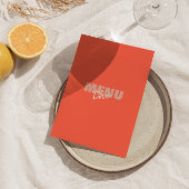 Retro Kleurrijke Heldere Funky Moderne jaren '70 B Menu