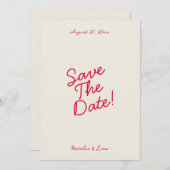 Retro Kleurrijke Heldere Funky Unieke Moderne Brui Save The Date (Voorkant / Achterkant)