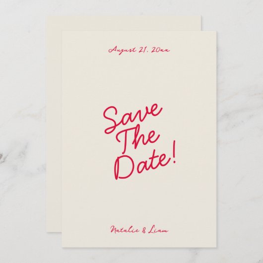 Retro Kleurrijke Heldere Funky Unieke Moderne Brui Save The Date (Voorkant / Achterkant)