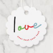 Retro kleurrijke moderne vrolijke kerstvakantie bedankjes labels (Voorkant)