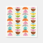 Retro Kleurrijke Nesten Papieren servetten (Voorkant)