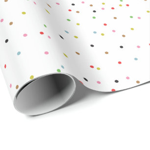 Retro KLEURRIJKE polka dot KERSTVAKANTIE Cadeaupapier