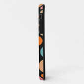 Retro Kleurrijke Polka Dots op Zwart Case-Mate iPhone Case (Achterkant/links)