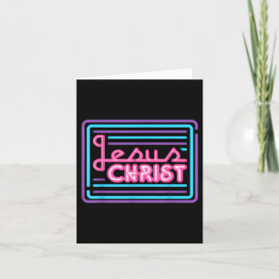 Retro Kleurrijke Quote Jesus Christ Basic Christel Kaart