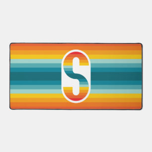 Retro Kleurrijke Regenboog Typografie Zonsondergan Bureaumat