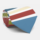  Retro kleurrijke strepen #5 Stropdas (Opgerold)