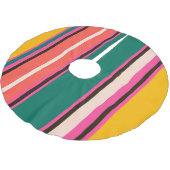 Retro kleurrijke strepen, abstracte achtergrond kerstboom rok (Gekanteld)