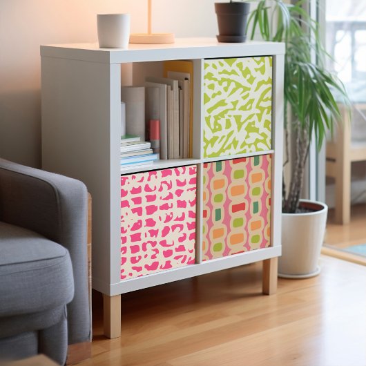 Retro kleurrijke verpakkingspapier vellen voor dec