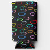 Retro kleurrijke vormen patroon op zwart (Voorkant)