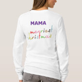 retro kleurrijke vrolijkste feestdagen MAMA LONG S T-shirt (Achterkant)