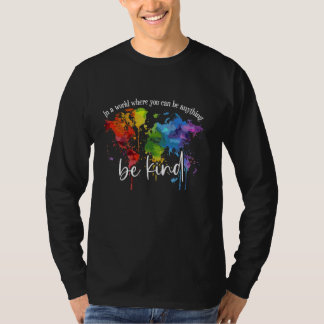 Retro Kleurrijke Wereldkaart Cool Graphic be Summe T-shirt