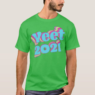 Retro Kleurrijke Yeet 2021 T-shirt