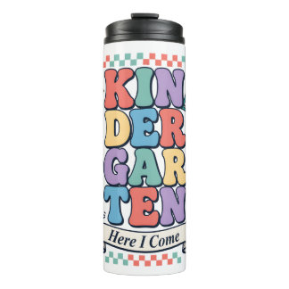 Retro kleuterschool, ik kom eraan School Thermosbeker