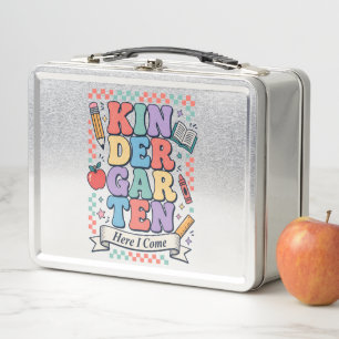 Retro kleuterschool ik kom naar school