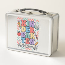 Retro kleuterschool ik kom naar school