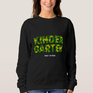 Retro kleuterschool jongens leraar camouflage grap trui