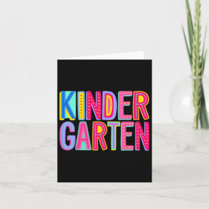 Retro kleuterschool Rainbow Vibes Teacher Kinder C Kaart