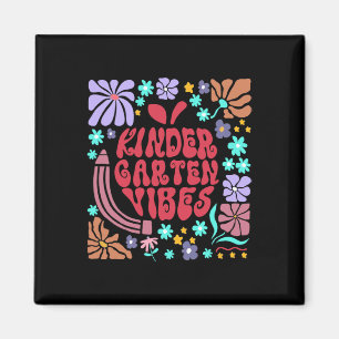 Retro Kleuterschool Sfeer Docent Bloemig Appel Rug Magneet