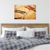 Retro klok canvas afdruk (Insitu (Slaapkamer))