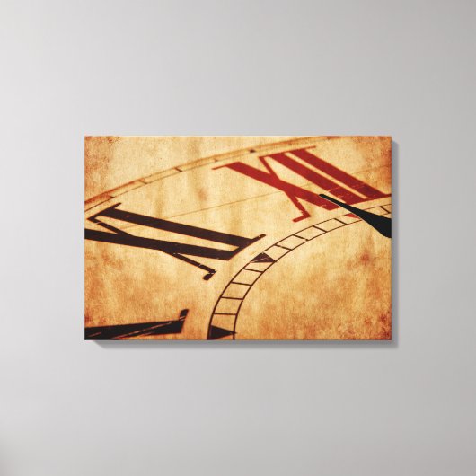 Retro klok canvas afdruk (Voorkant)