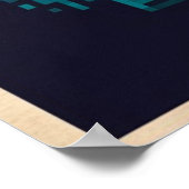 Retro Knight Pixelated Poster (Hoek)