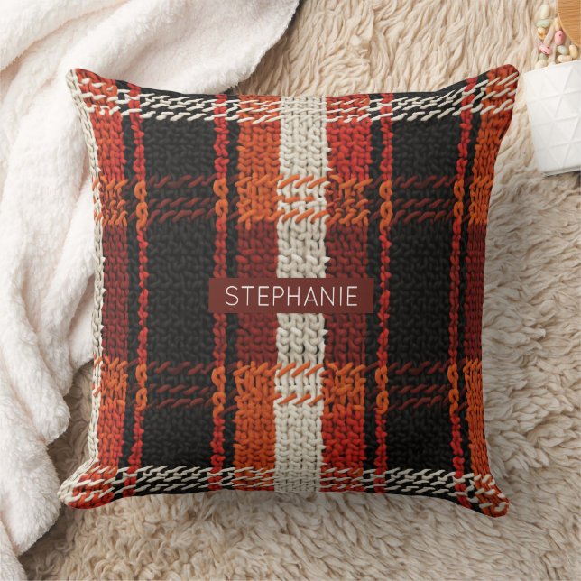 Retro Knit Patchwork - Gezellig Herfst Boho Decor  Kussen (Deken)