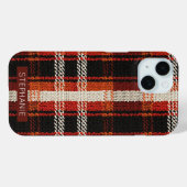 Retro Knit Patchwork - Gezellige Herfst Boho Vinta Case-Mate iPhone Case (Achterkant (horizontaal))