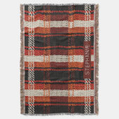 Retro Knit Patchwork - Gezellige Herfst Boho Vinta Deken (Voorkant Verticaal)