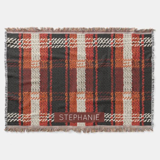 Retro Knit Patchwork - Gezellige Herfst Boho Vinta Deken (Voorkant)
