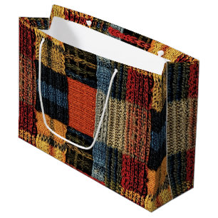 Retro Knit Patchwork - Gezellige Herfst Boho Vinta Groot Cadeauzakje